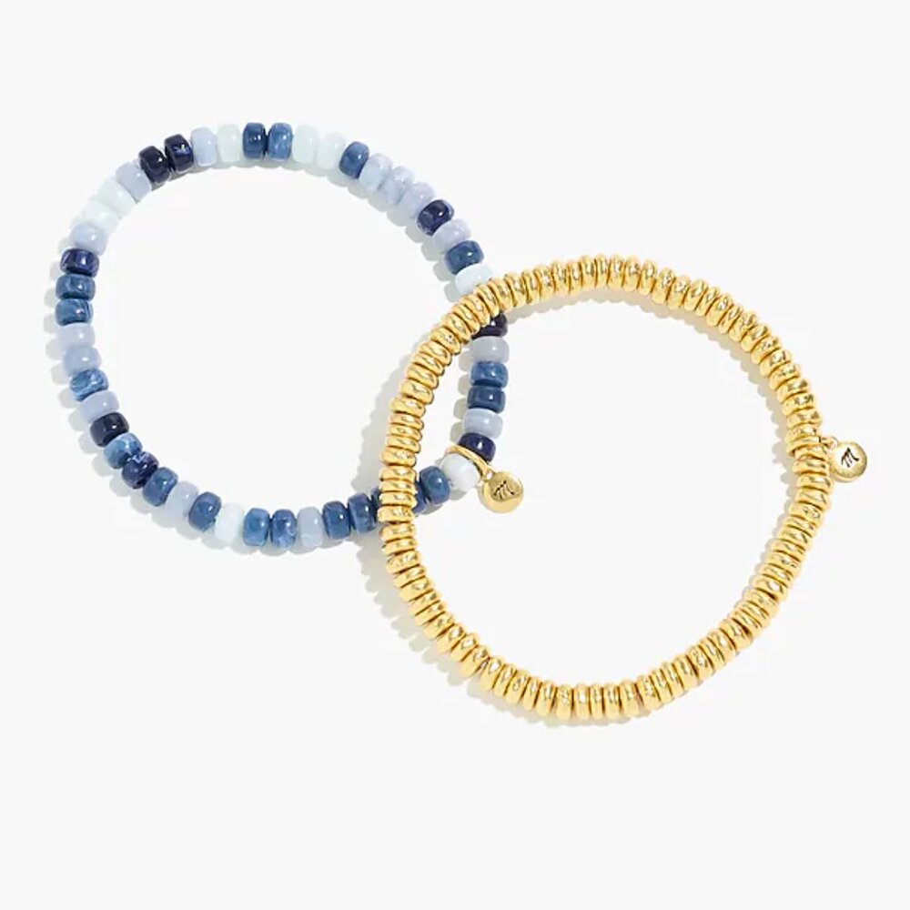Madewell Acrylic Beaded Bracelet Set / Nightfall